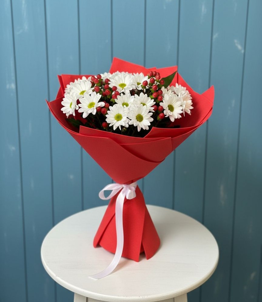 Букет цветов из: Хризантемы в Полянах Рязанская область