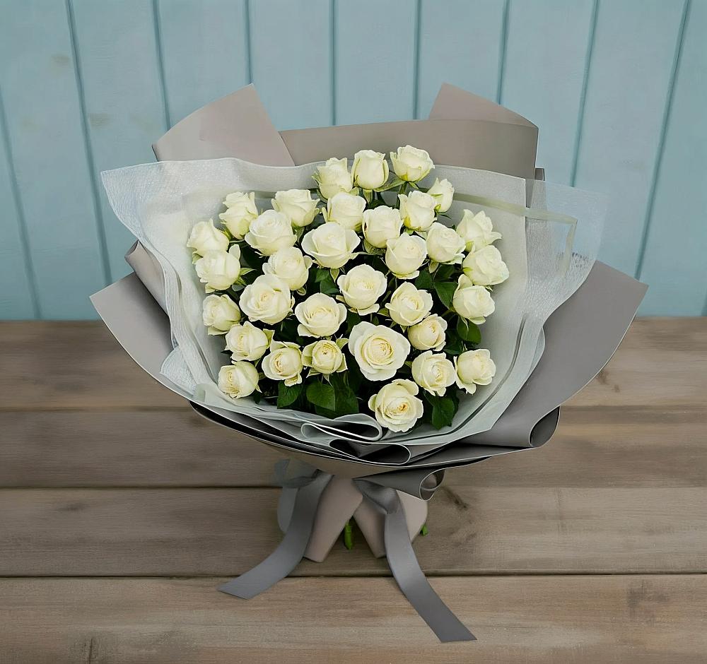 Букет Белоснежная нежность в Полянах Рязанская область