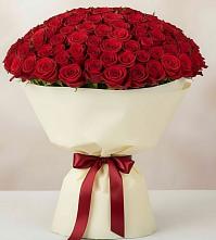 Букет 101 Красная роза Милано в Полянах Рязанская область