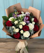 Букет цветов из:  Розы и Альстромерии в Полянах Рязанская область
