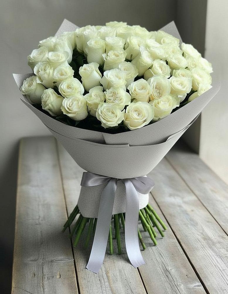 Букет 35 Белых роз в Полянах Рязанская область