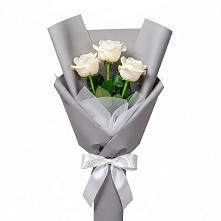Букет 3 белые розы #REPLACE_PRED# Полянах Рязанская область