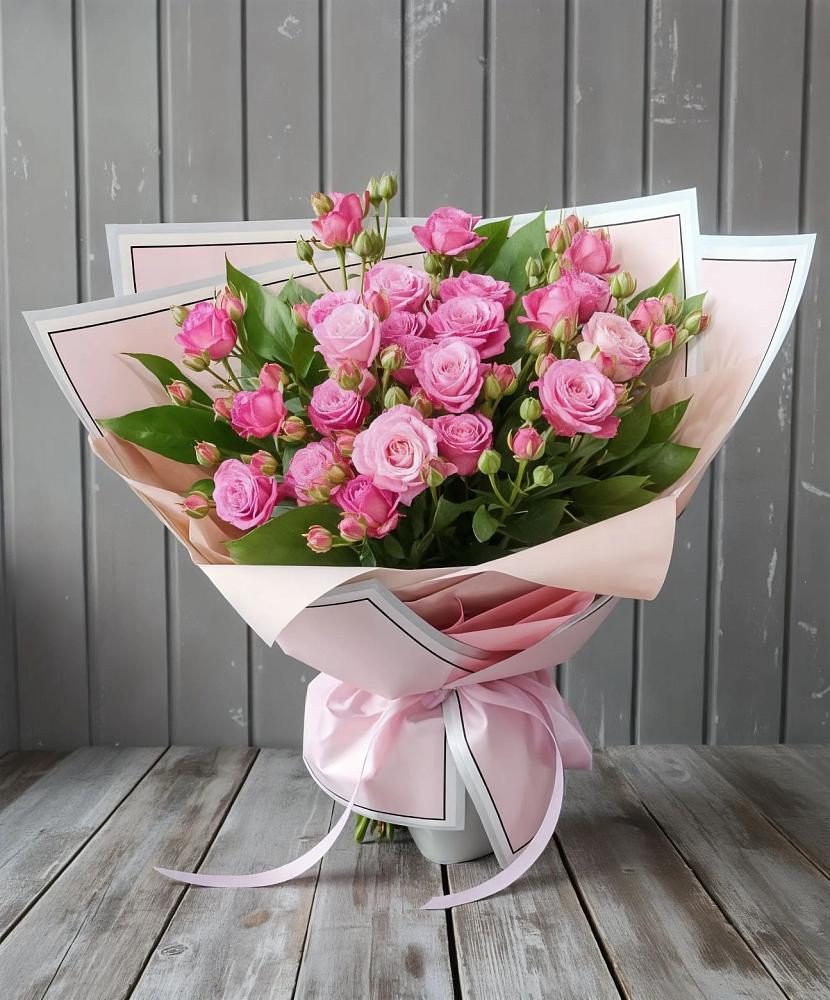 Букет Розовый кустик в Полянах Рязанская область