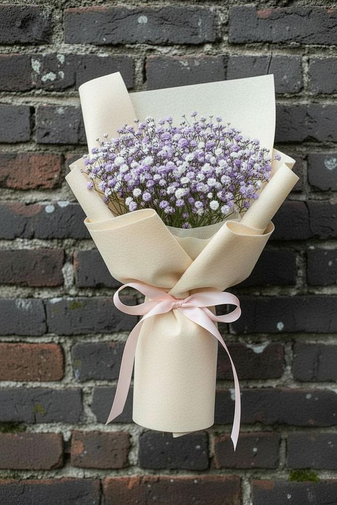 Букет цветов из: Гипсофила в Полянах Рязанская область