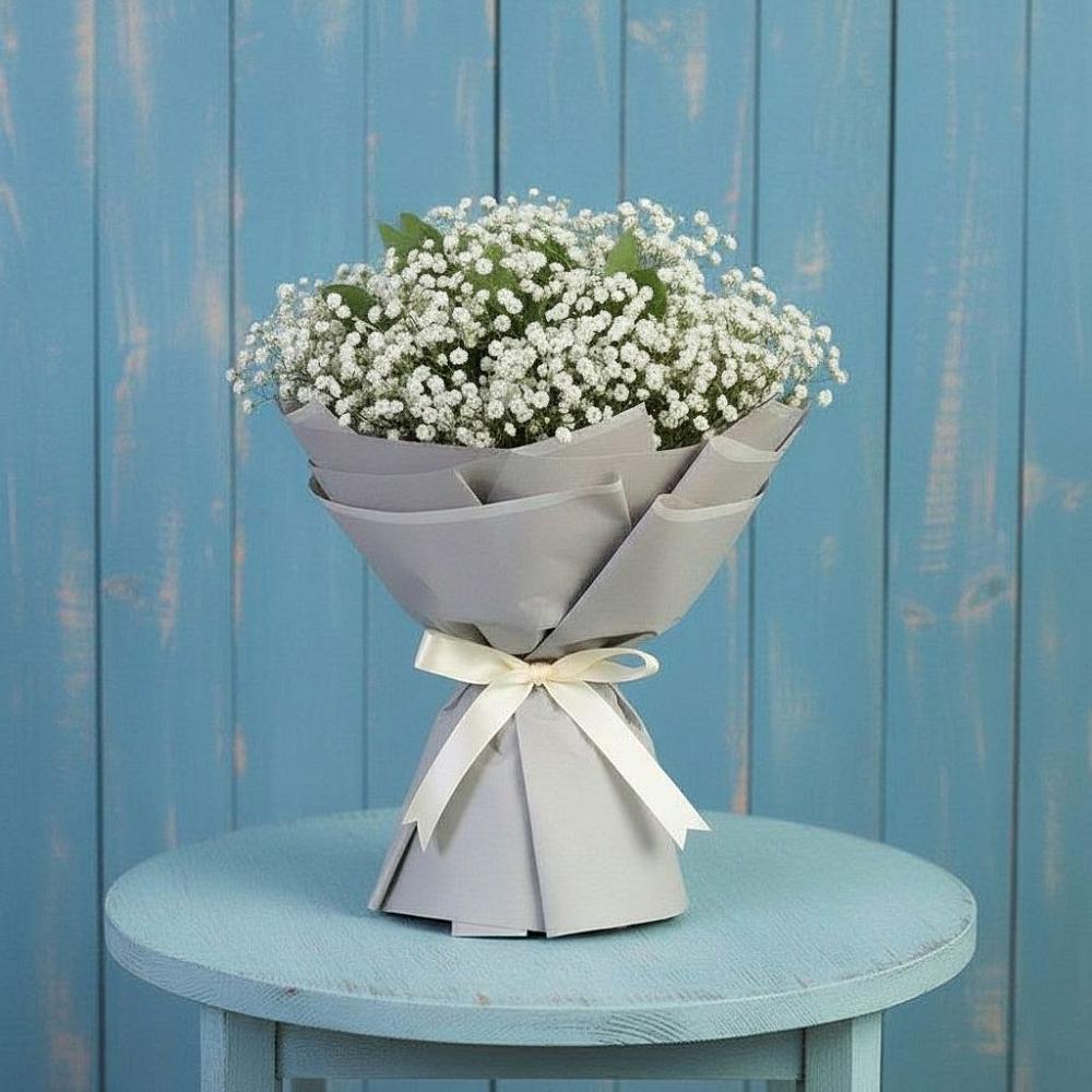 Букет цветов из: Гипсофила в Полянах Рязанская область