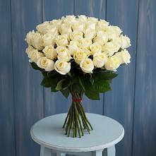 Букет 51 Белая роза Эдлесс Лав в Полянах Рязанская область