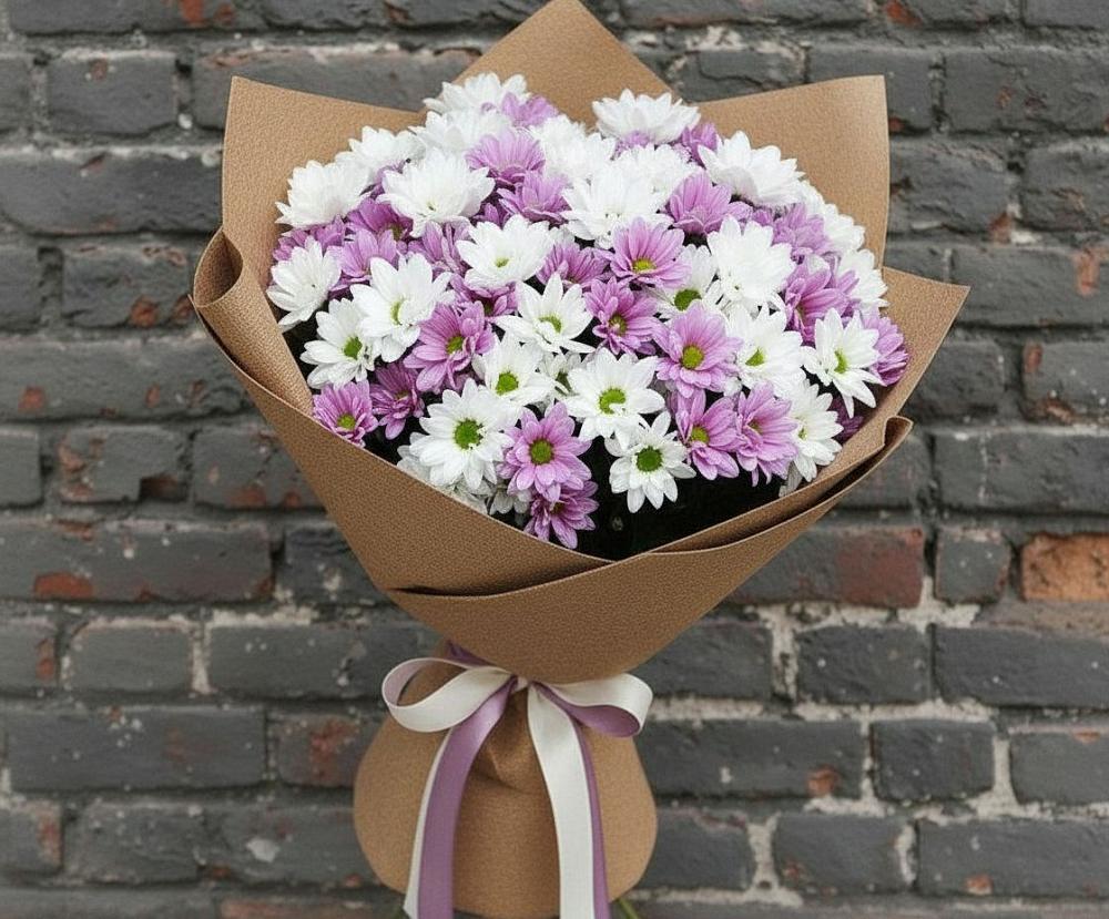 Букет цветов из: Хризантемы в Полянах Рязанская область