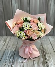 Букет цветов из:  Гвоздики, Розы и Хризантемы в Полянах Рязанская область