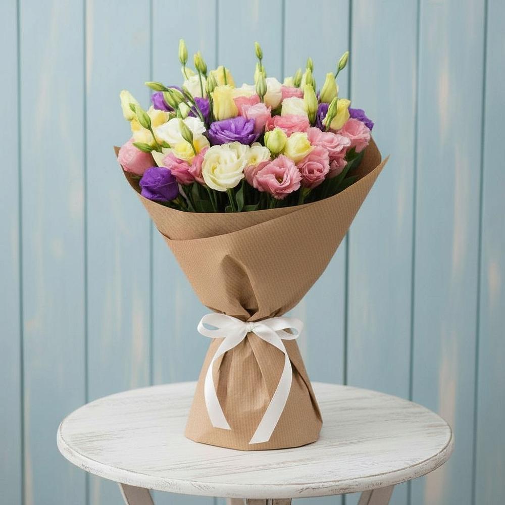 Букет цветов из: Лизиантусы в Полянах Рязанская область