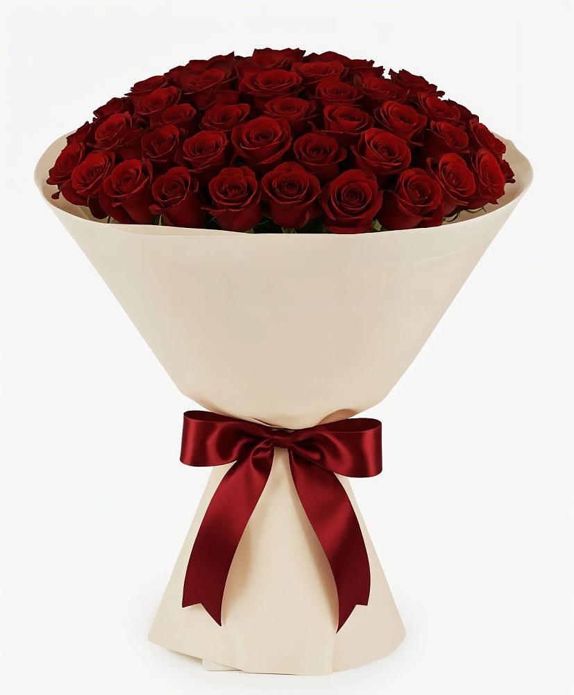 Букет 101 Бордовая роза Блэк Бакарра в Полянах Рязанская область