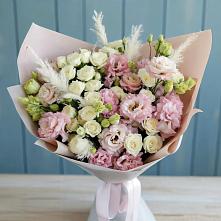 Букет цветов из:  Альстромерии и Розы в Полянах Рязанская область