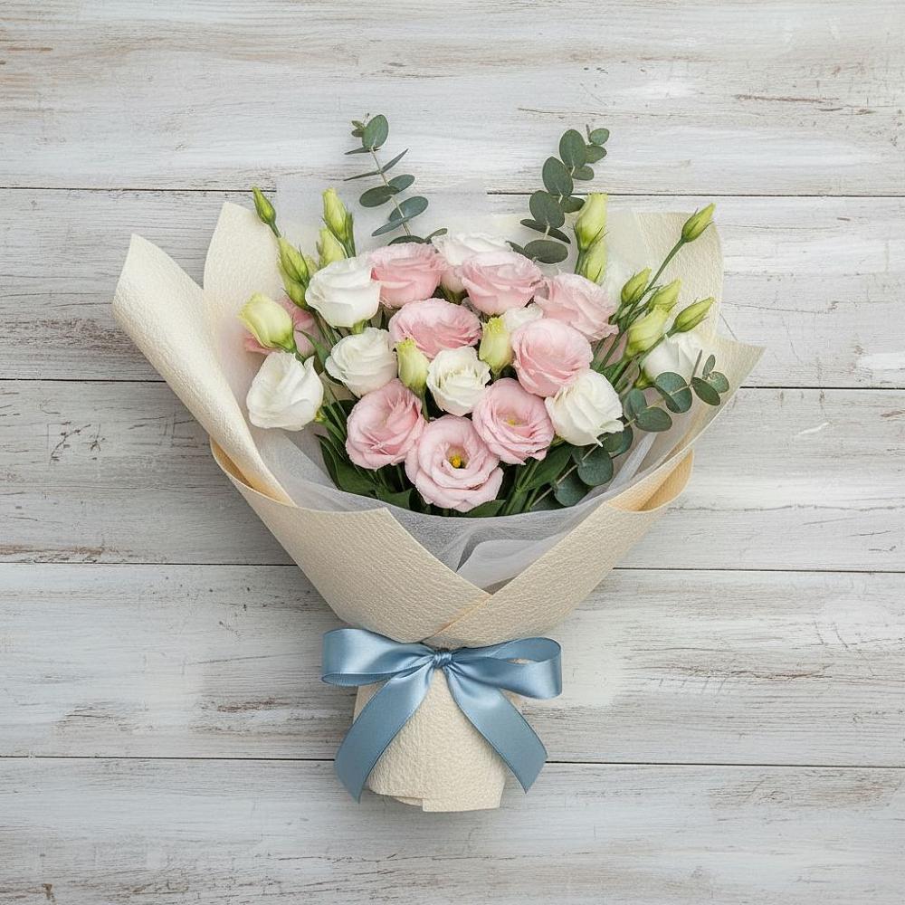 Букет цветов из: Лизиантусы в Полянах Рязанская область